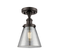 Edison Semi-Flush Mount Brushed Satin Nickel