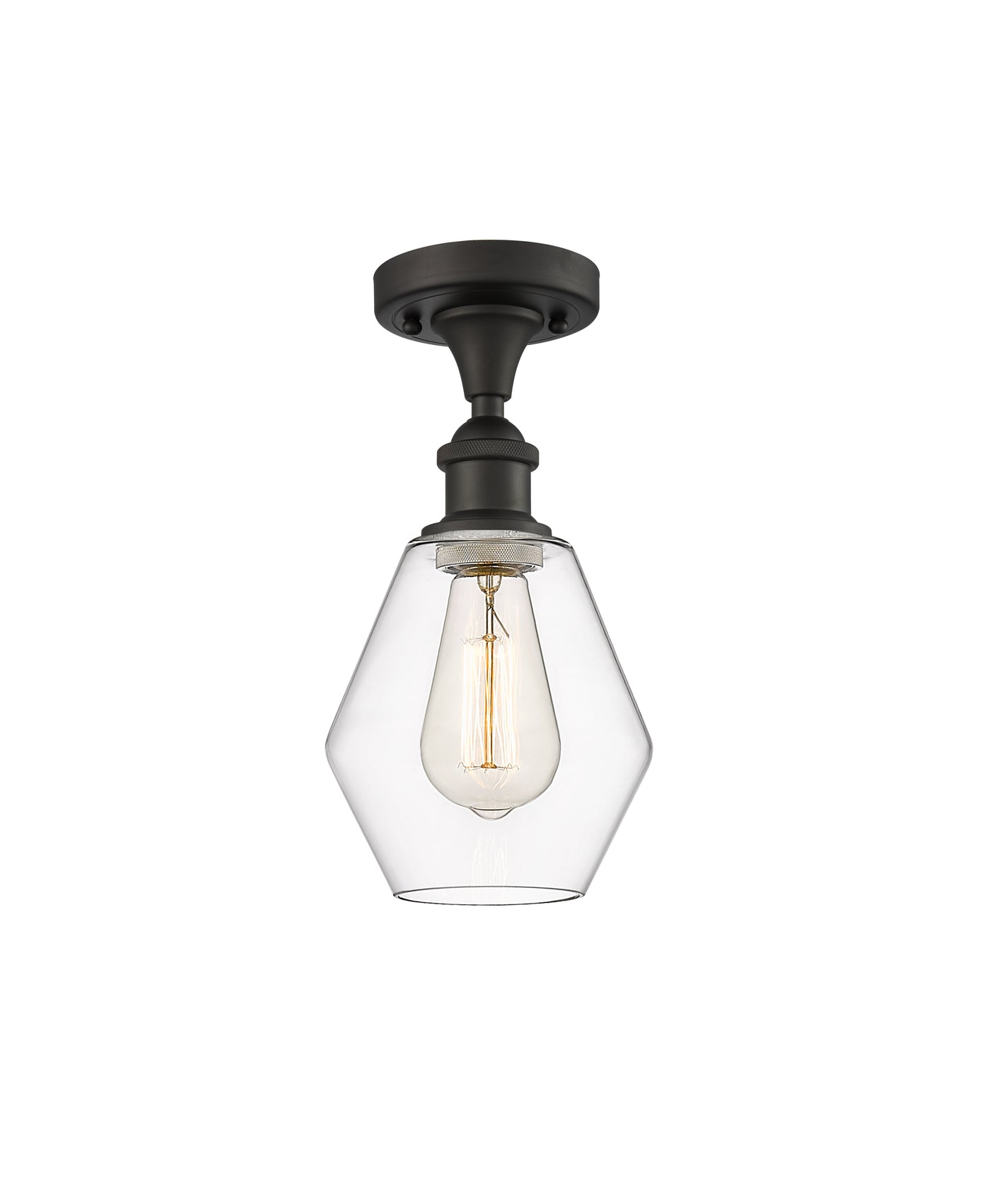 Edison Semi-Flush Mount Brushed Nickel