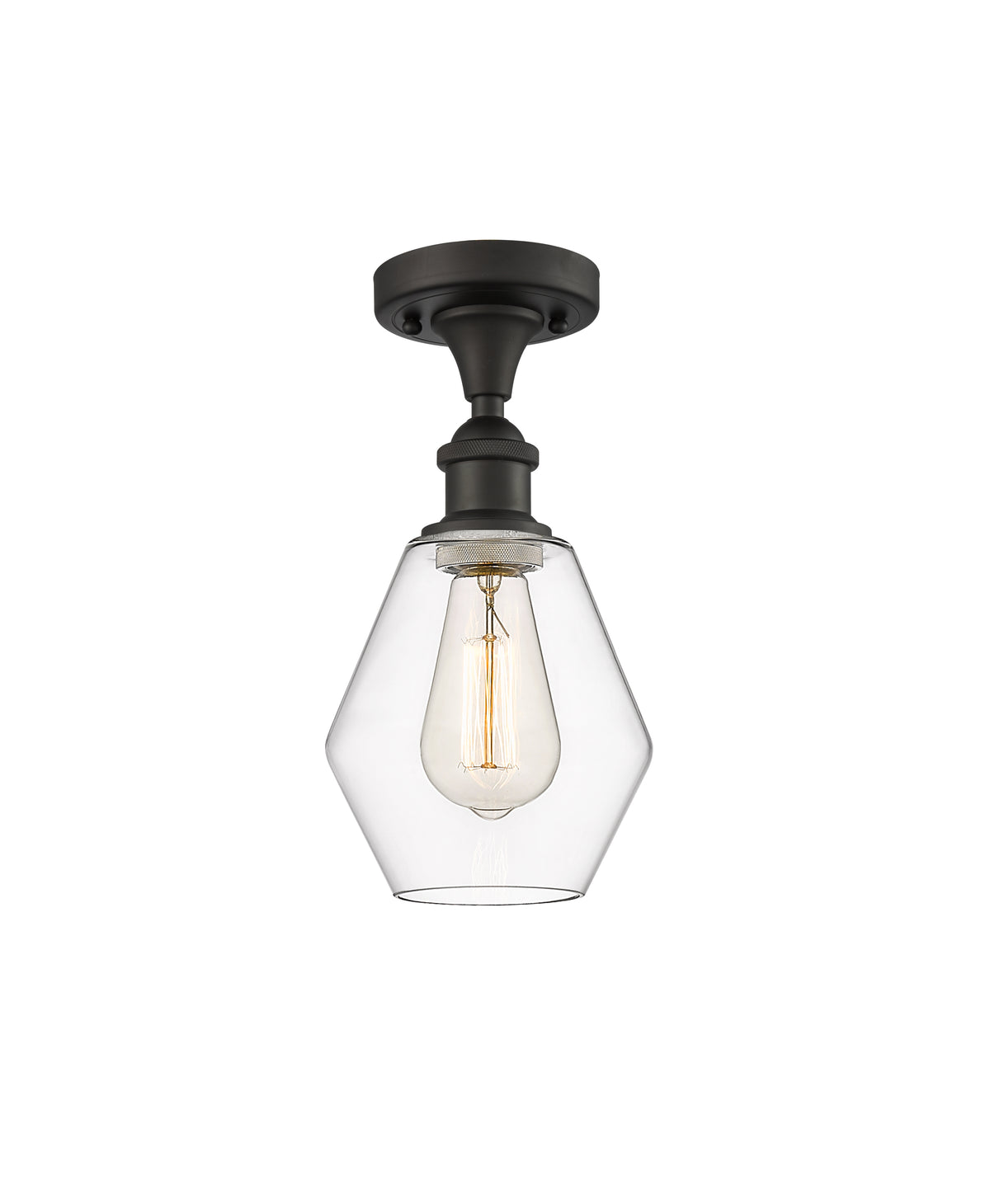 Cindyrella 6-Inch 1-Light Semi-Flush Mount 11.5-Inch High