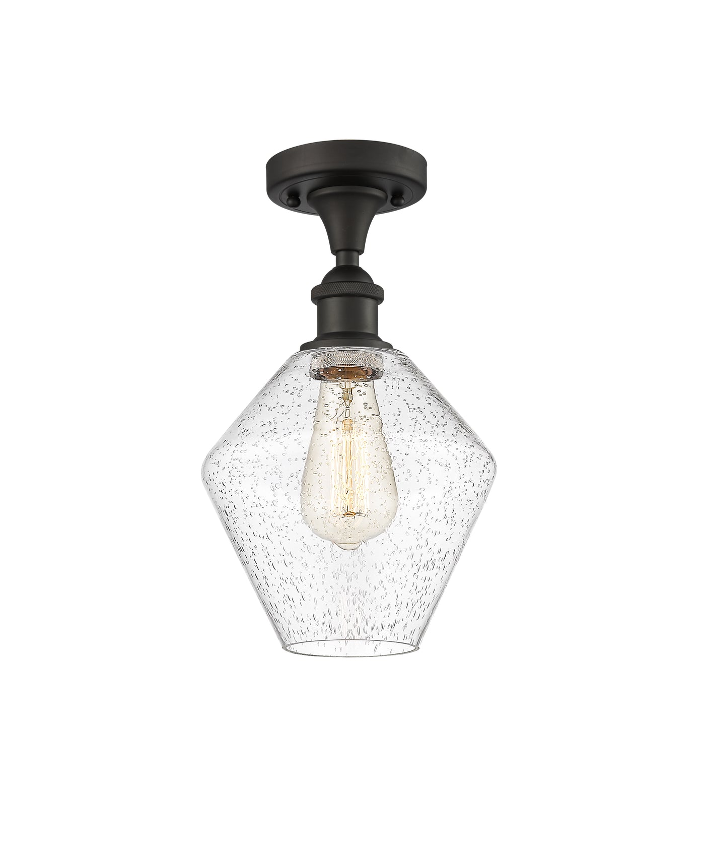 Edison Semi-Flush Mount Brushed Satin Nickel