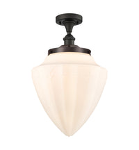 Edison Semi-Flush Mount Brushed Satin Nickel
