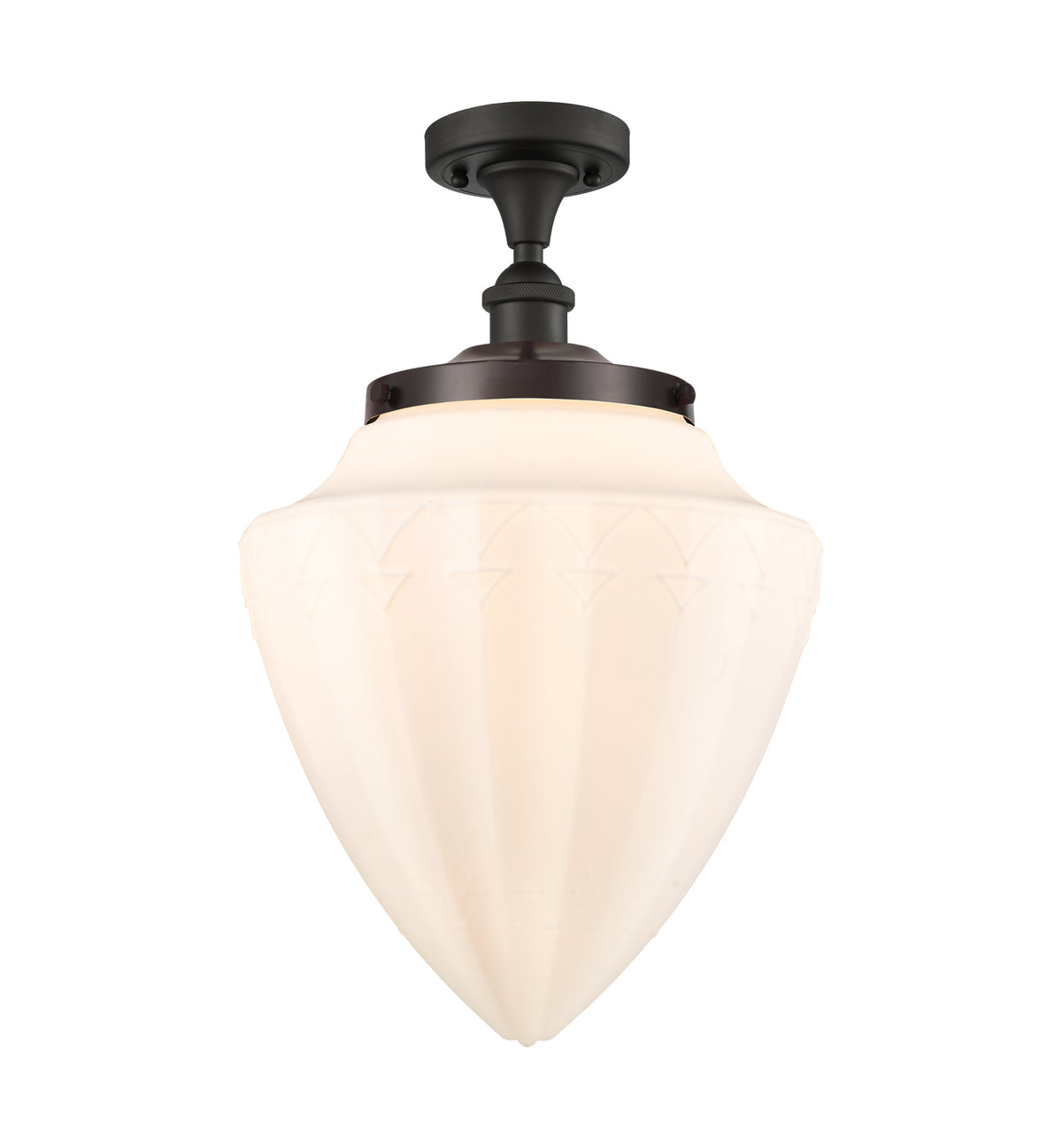 Bridgeton 16-Inch 1-Light Semi-Flush Mount 18.125-Inch High