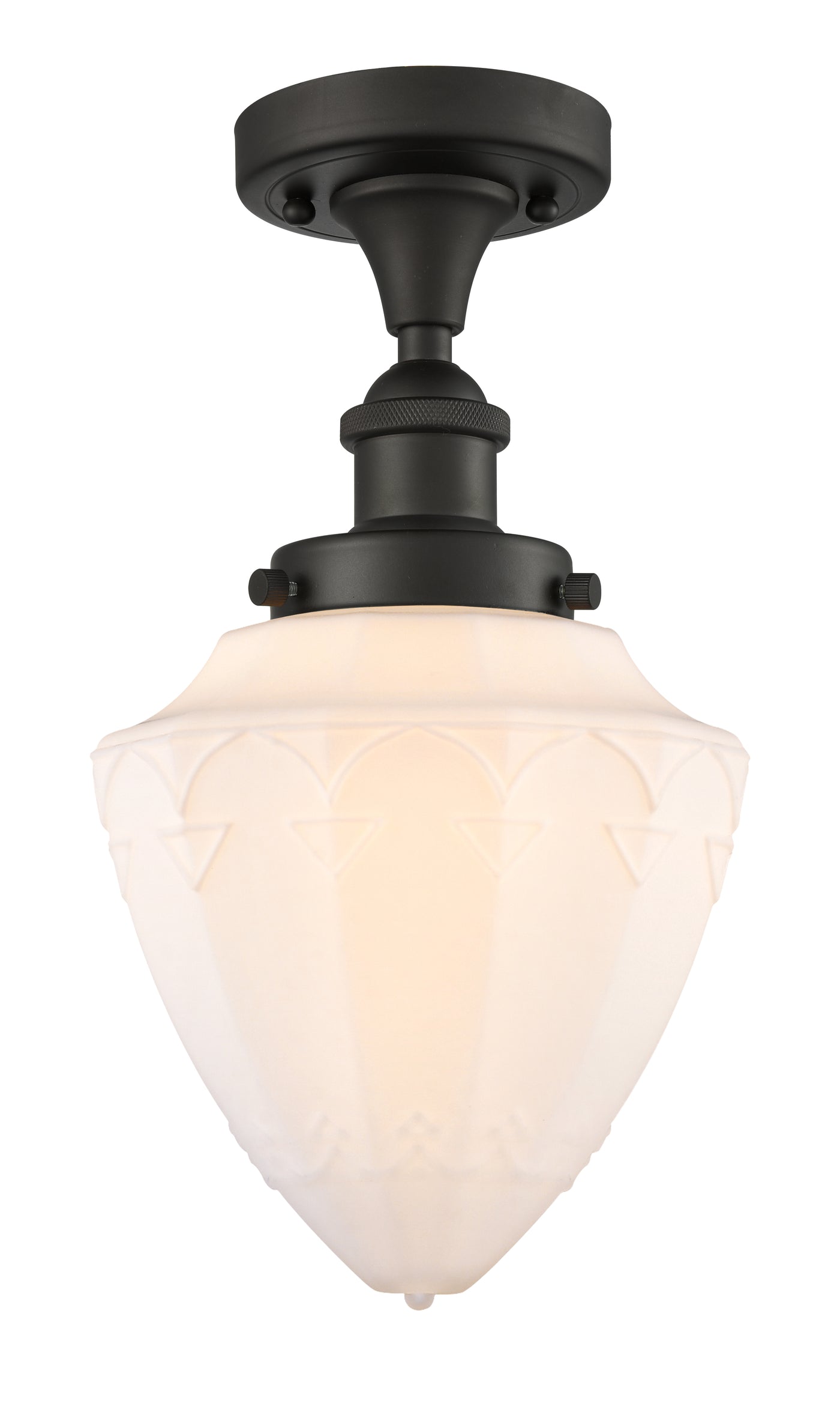 Edison Semi-Flush Mount Brushed Nickel