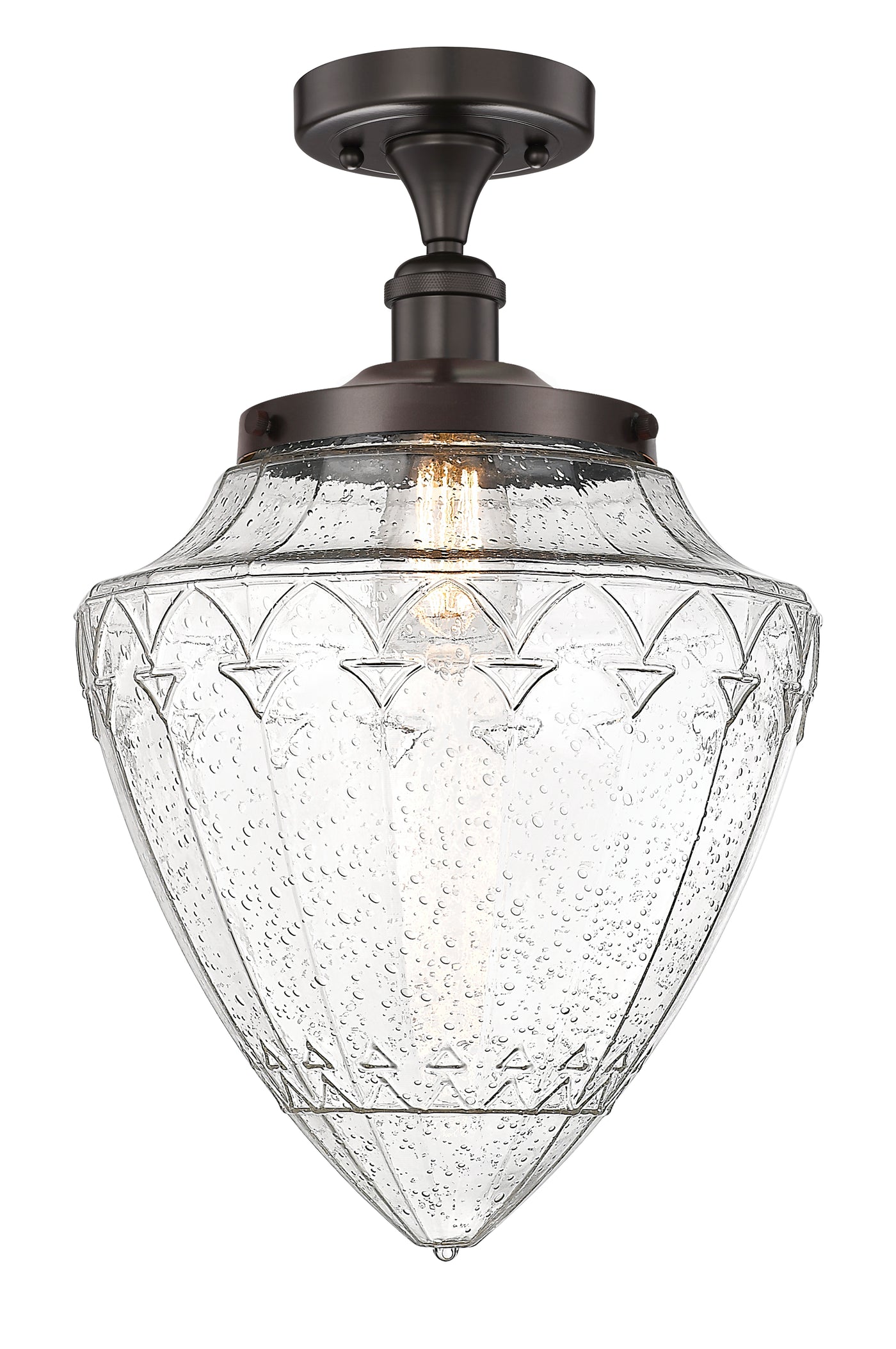 Edison Semi-Flush Mount Brushed Satin Nickel