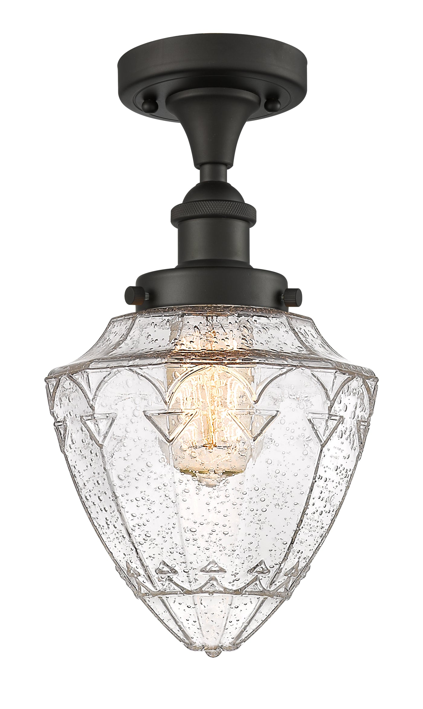 Edison Semi-Flush Mount Brushed Nickel