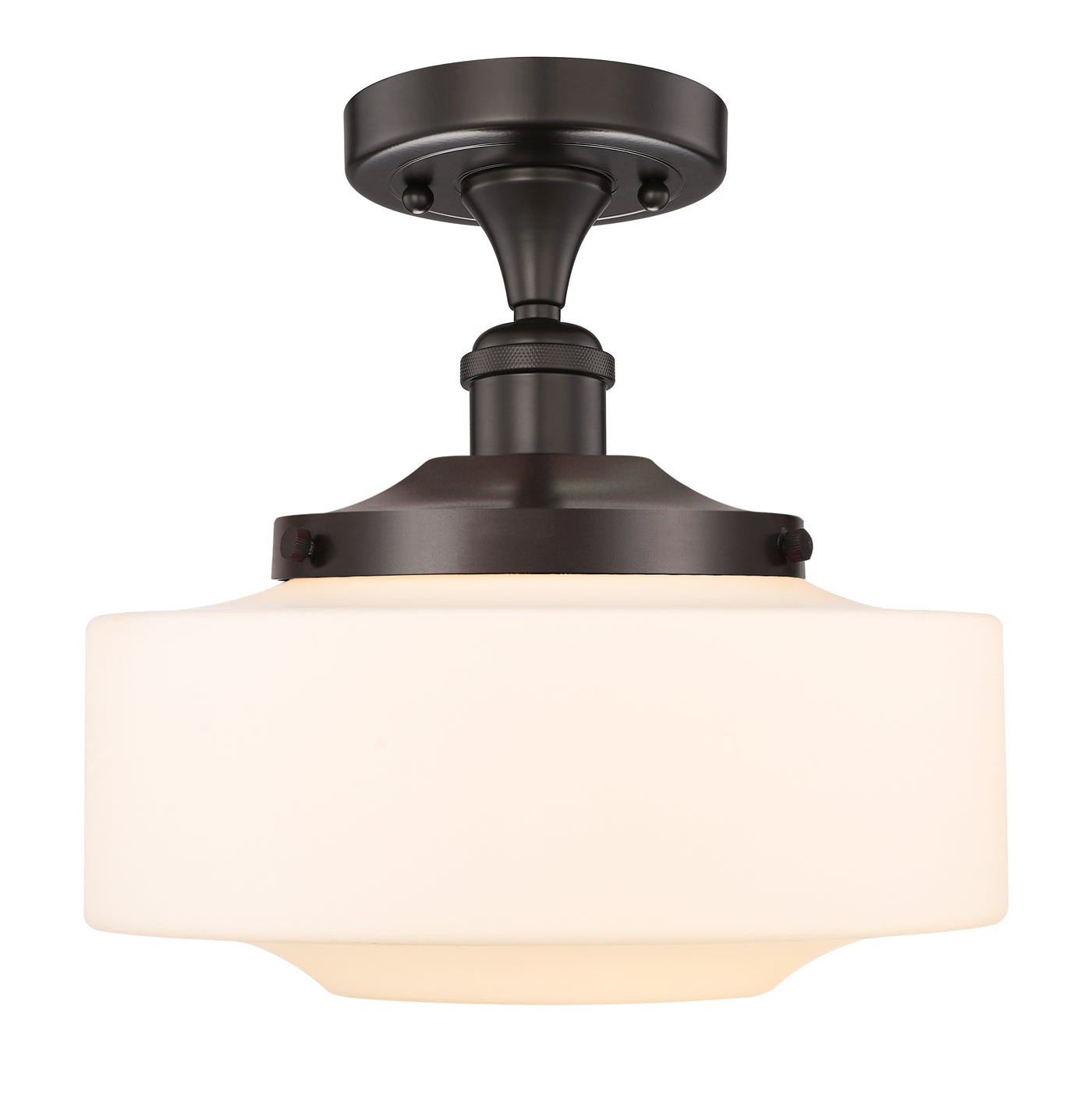 Edison Semi-Flush Mount Brushed Satin Nickel