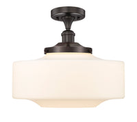 Edison Semi-Flush Mount Brushed Nickel
