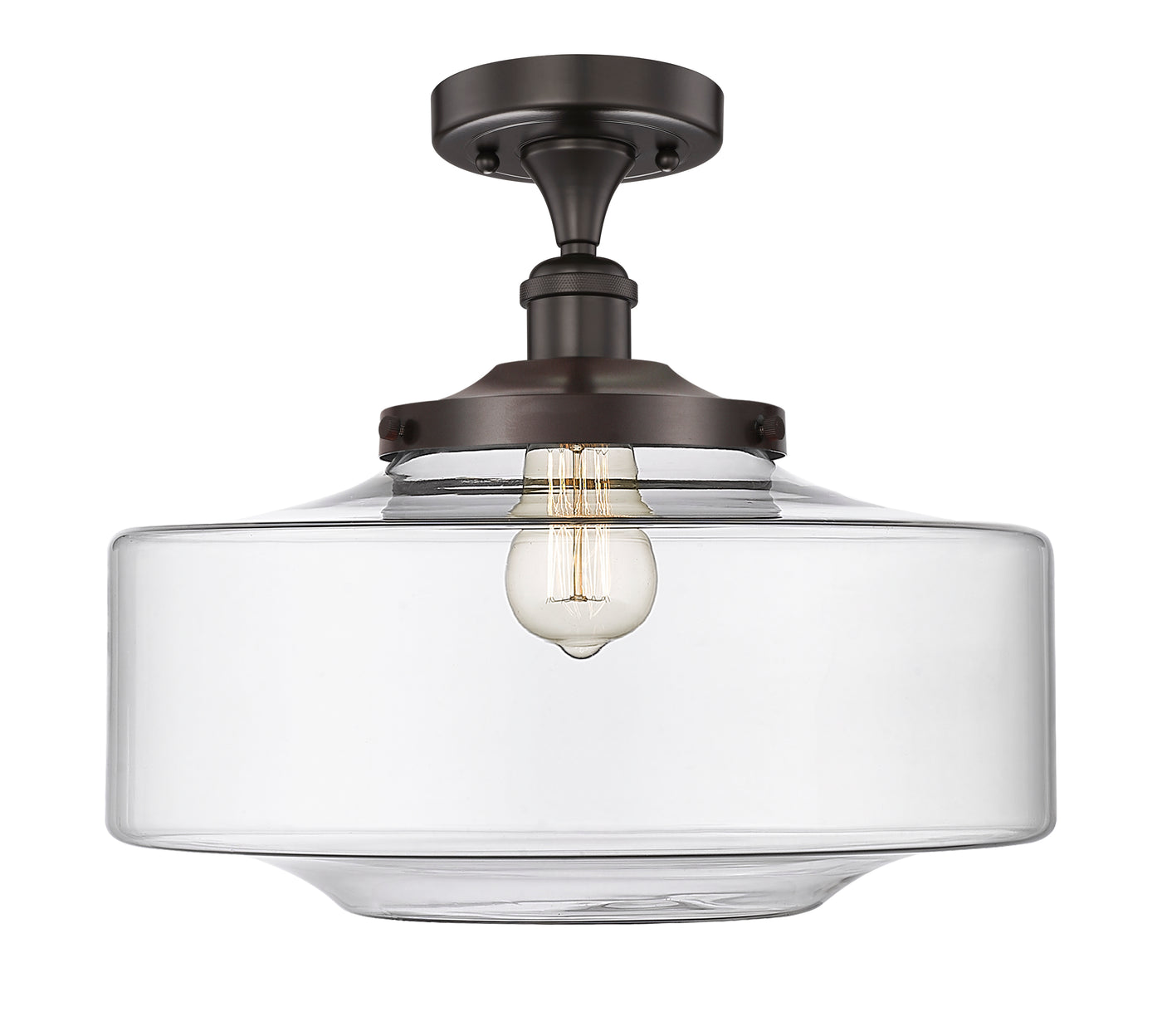 Edison Semi-Flush Mount Brushed Nickel