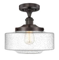 Edison Semi-Flush Mount Brushed Satin Nickel