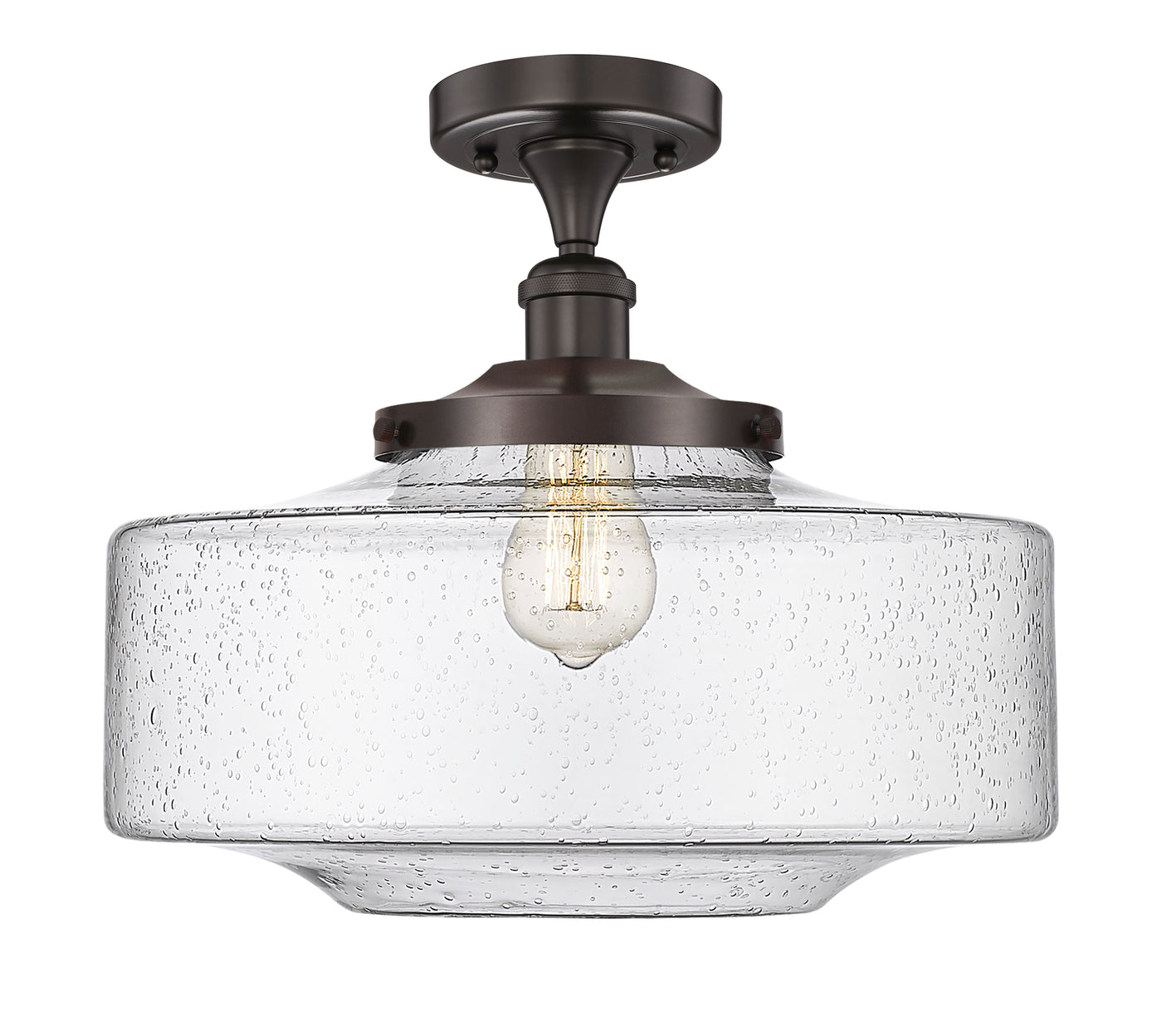 Edison Semi-Flush Mount Brushed Nickel