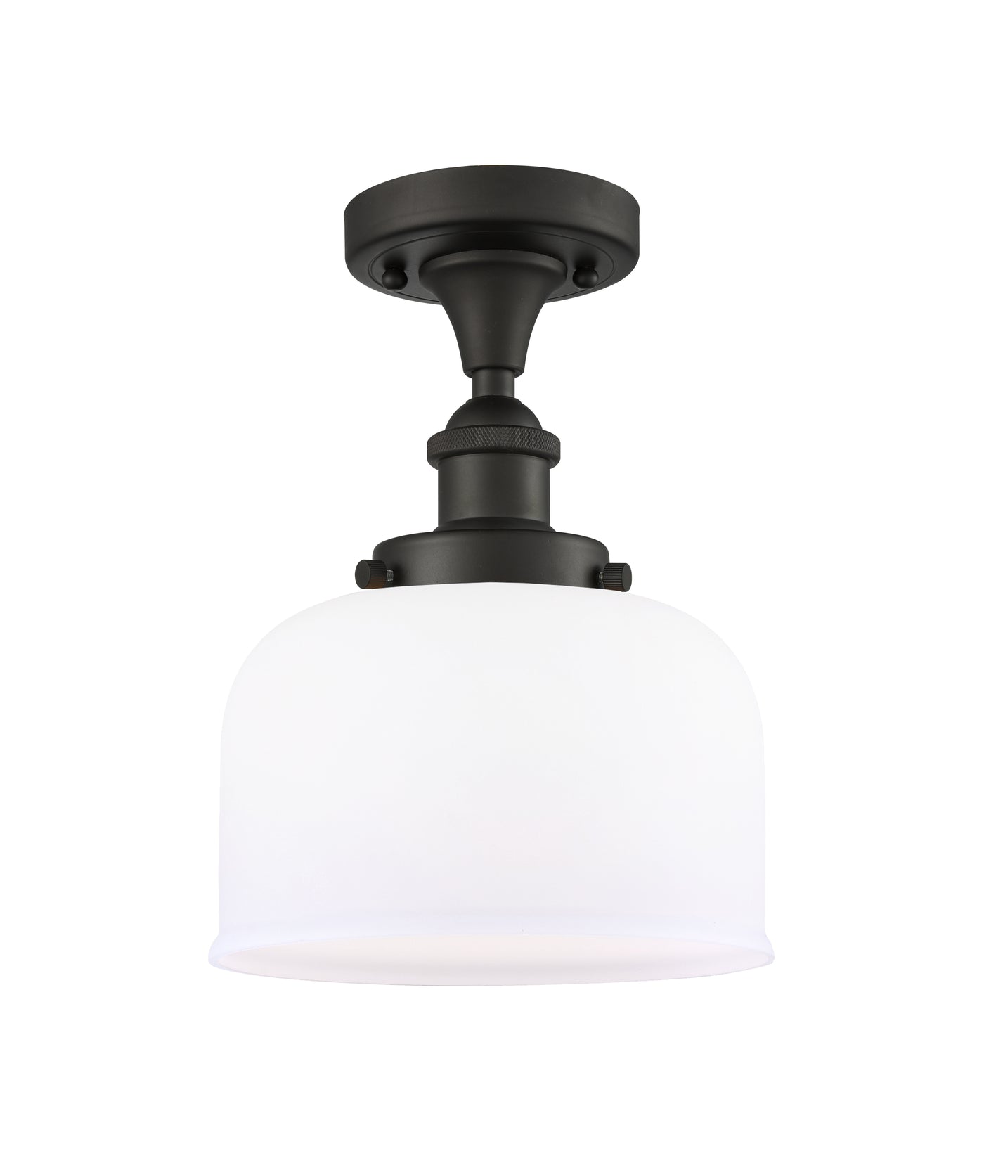 Edison Semi-Flush Mount Brushed Nickel Finish