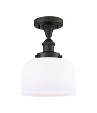 Edison Semi-Flush Mount Brushed Nickel Finish