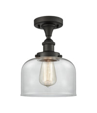 Edison Semi-Flush Mount Brushed Nickel Finish