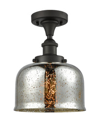 Edison Semi-Flush Mount Brushed Nickel Finish