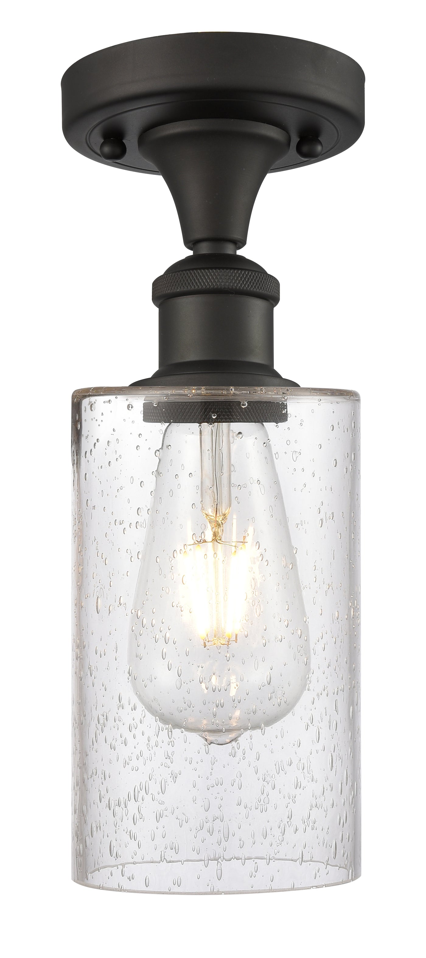 Edison Semi-Flush Mount Brushed Satin Nickel