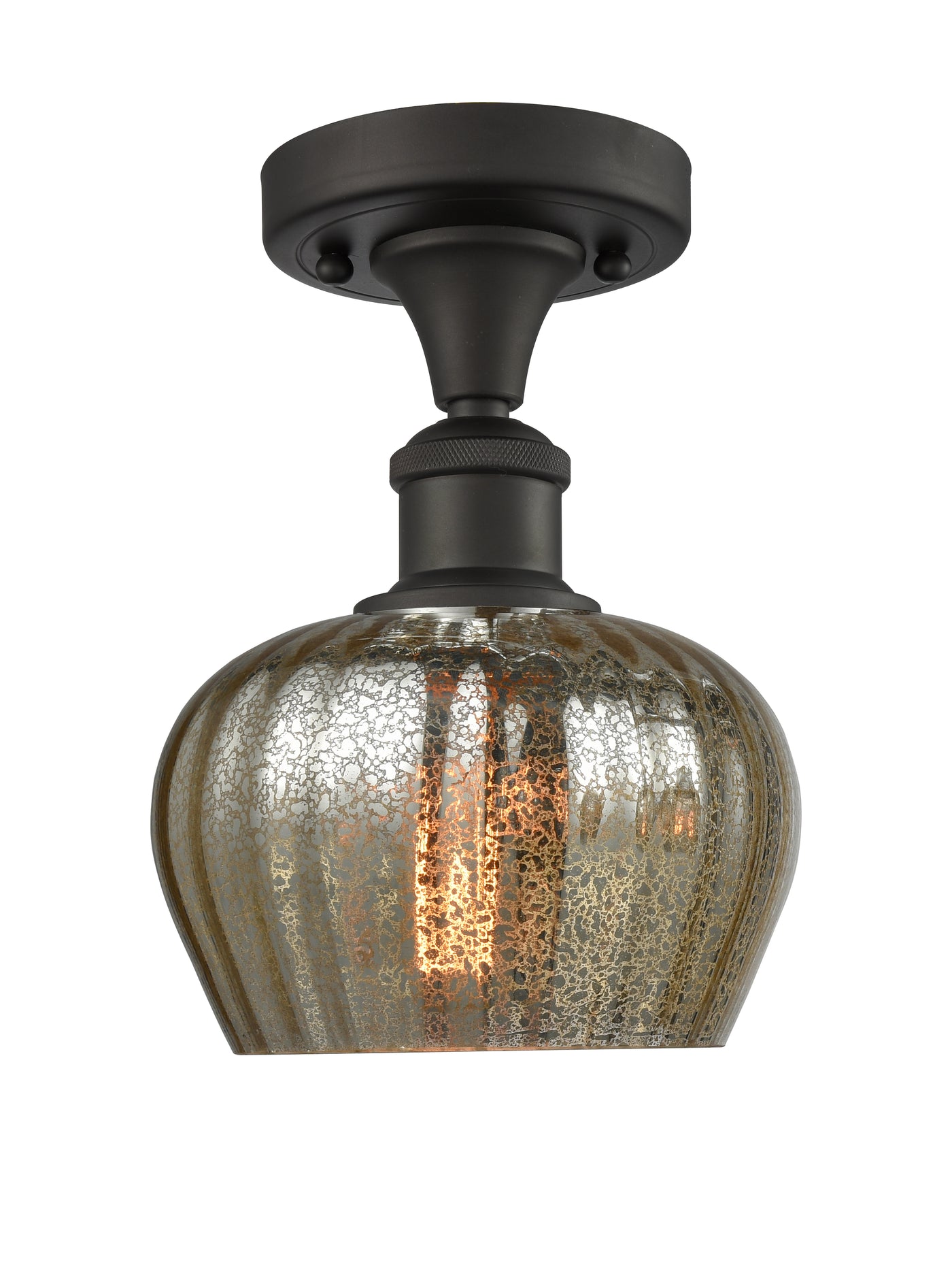 Edison Semi-Flush Mount Brushed Satin Nickel