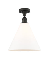 Edison Semi-Flush Mount Brushed Nickel