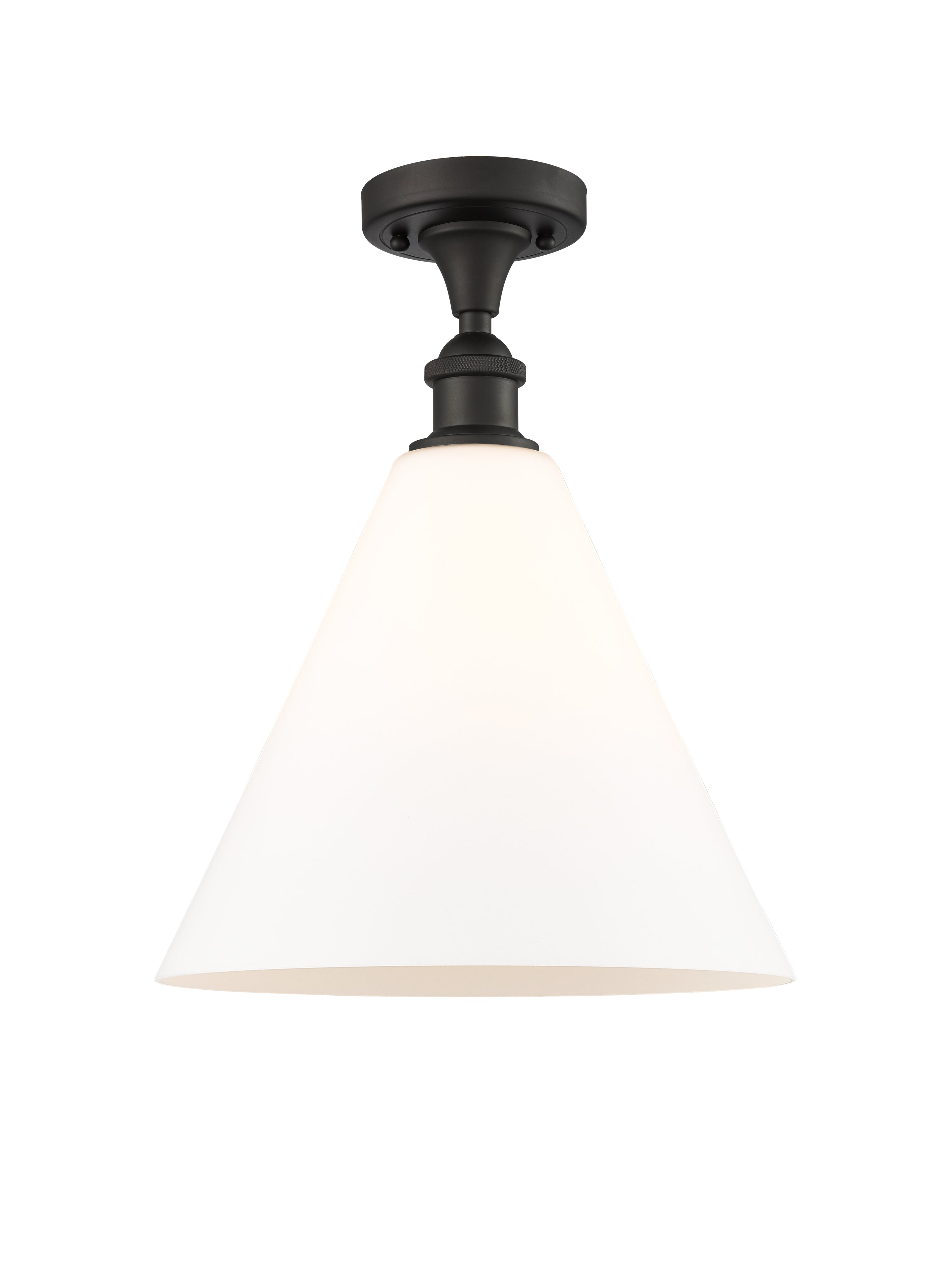 Edison Semi-Flush Mount Brushed Nickel