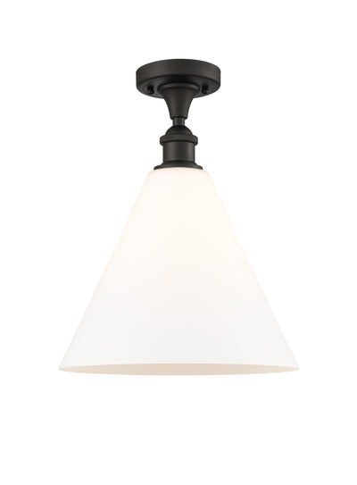 Edison Semi-Flush Mount Brushed Nickel