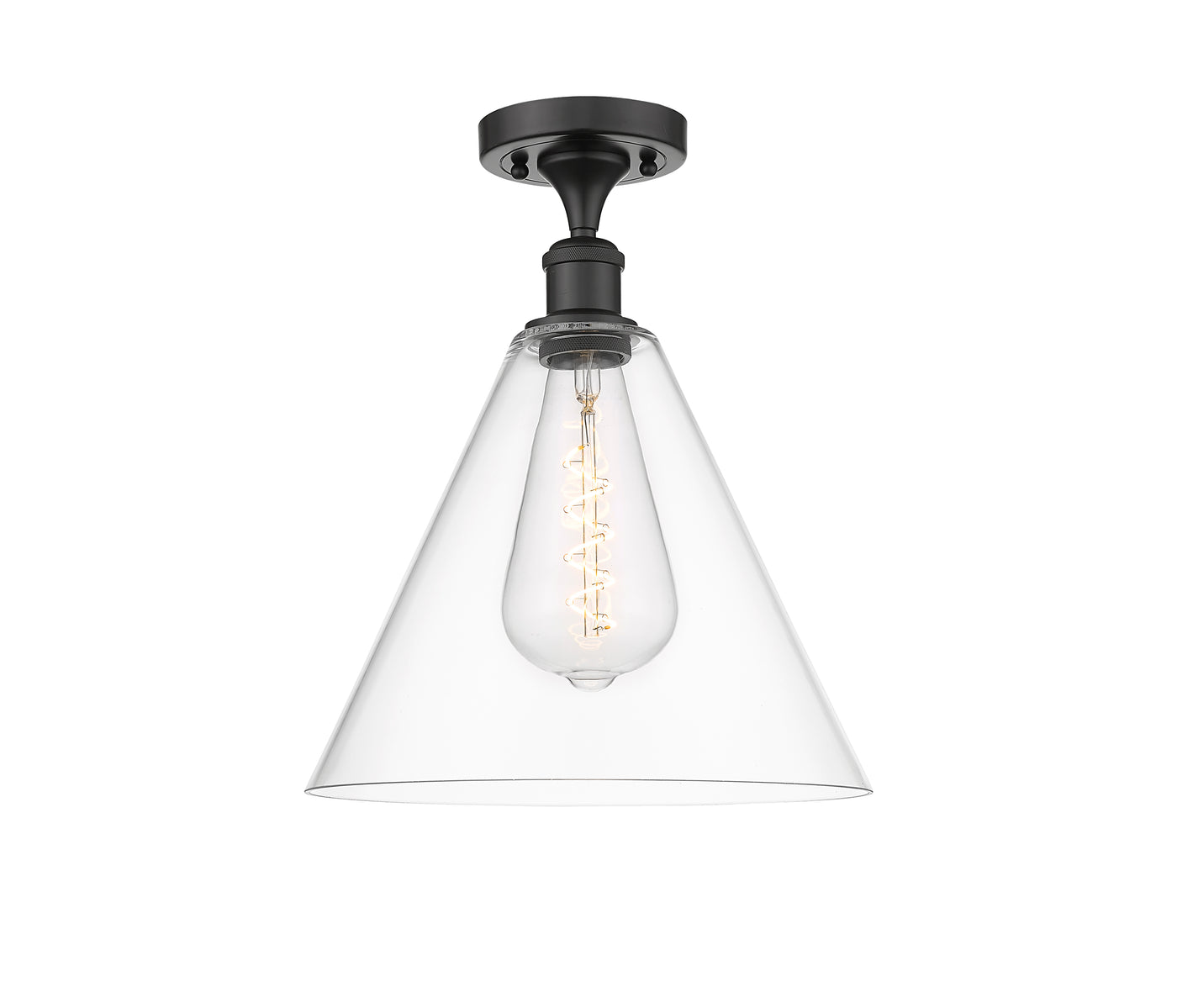 Edison Semi-Flush Mount Brushed Nickel
