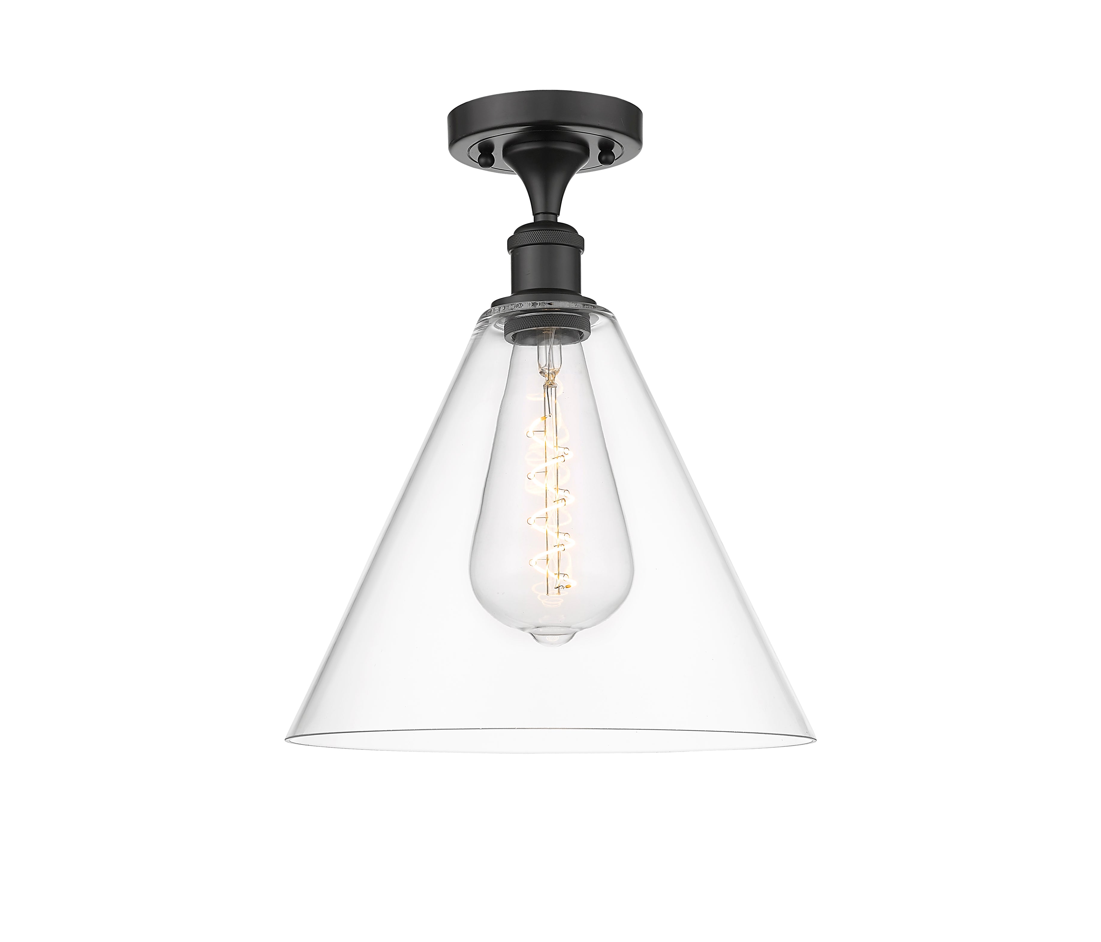 Edison Semi-Flush Mount Brushed Nickel