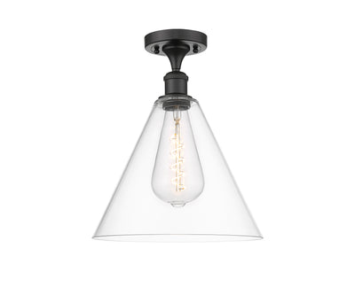Edison Semi-Flush Mount Brushed Nickel