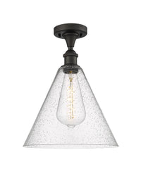 Edison Semi-Flush Mount Brushed Nickel