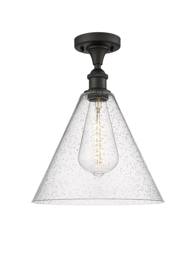 Edison Semi-Flush Mount Brushed Nickel
