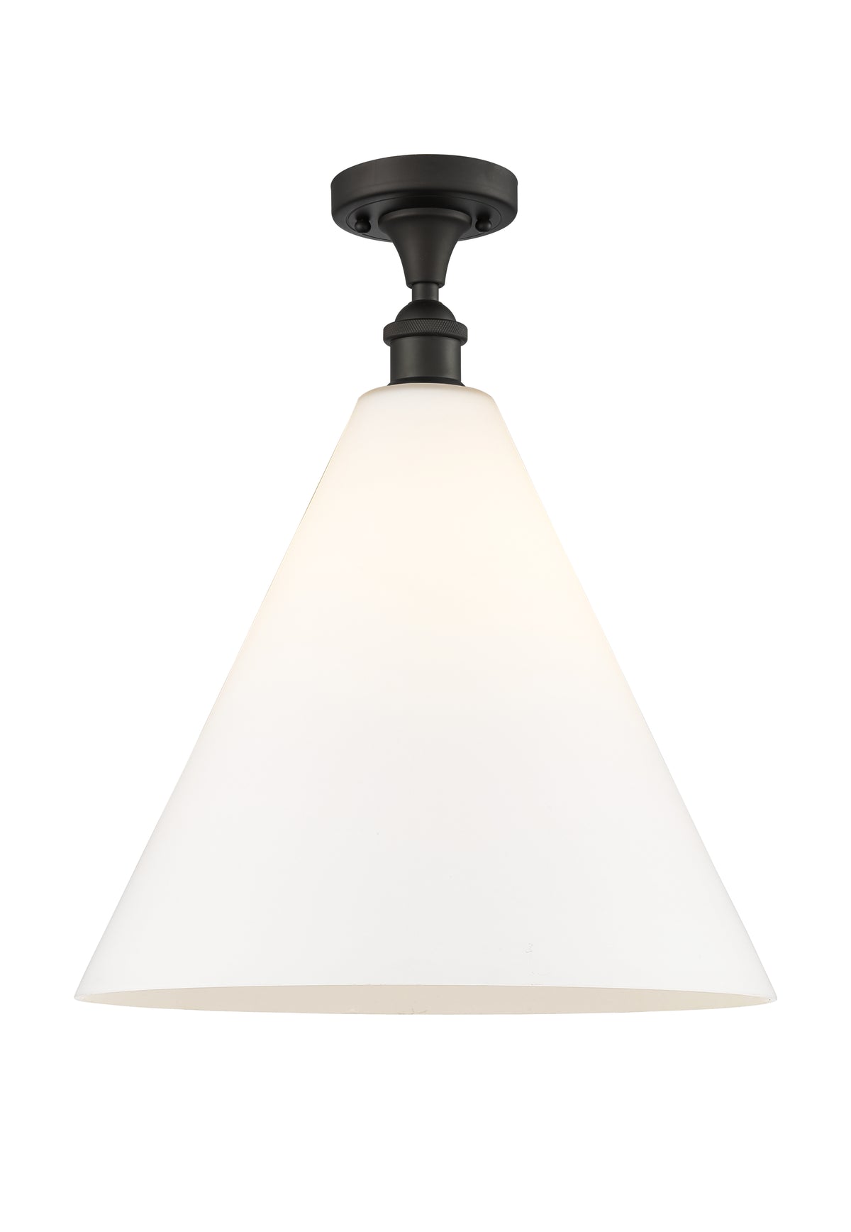 Berkshire Glass 16-Inch 1-Light Semi-Flush Mount 19-Inch High