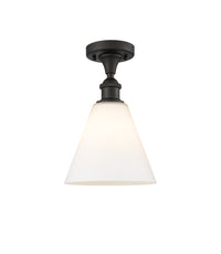 Edison Semi-Flush Mount Brushed Satin Nickel