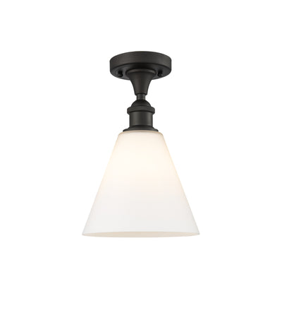 Berkshire Glass 8-Inch 1-Light Semi-Flush Mount 12-Inch High