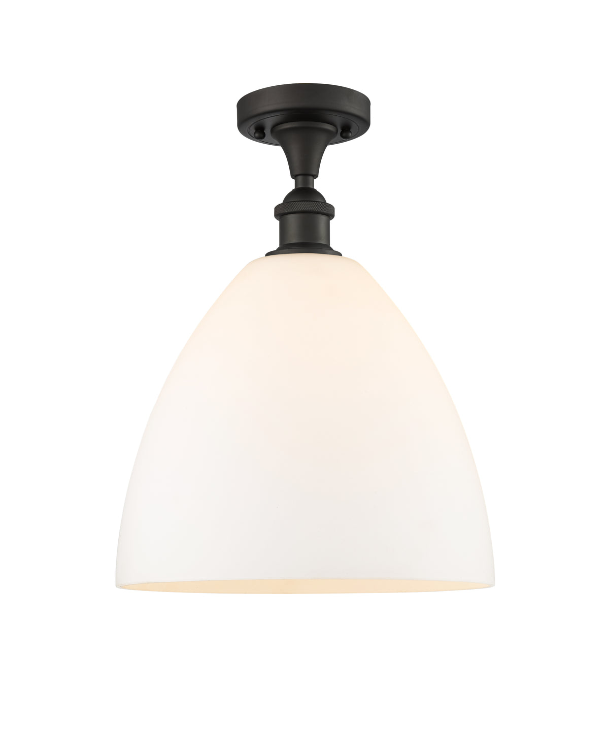 Bristol 12-Inch 1-Light Semi-Flush Mount Dome Shade 15-Inch High