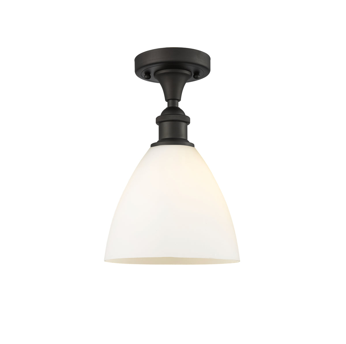 Bristol 8-Inch 1-Light Semi-Flush Mount Dome Shade 11.5-Inch High