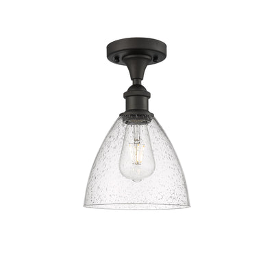 Bristol 8-Inch 1-Light Semi-Flush Mount Dome Shade 11.5-Inch High