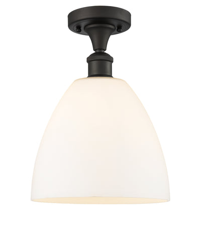 Bristol 9-Inch 1-Light Semi-Flush Mount Dome Shade 13.125-Inch High
