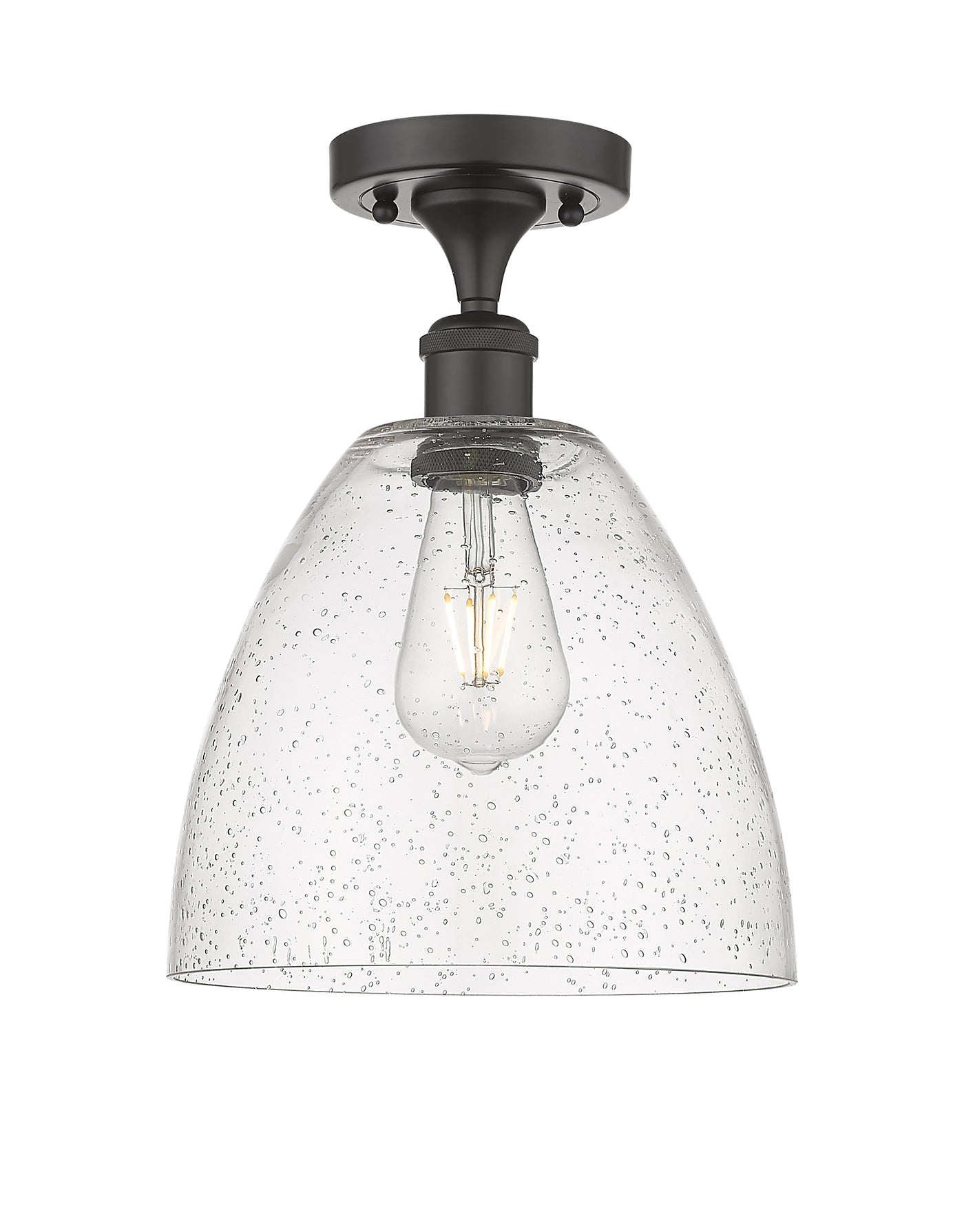 Edison Semi-Flush Mount Brushed Satin Nickel