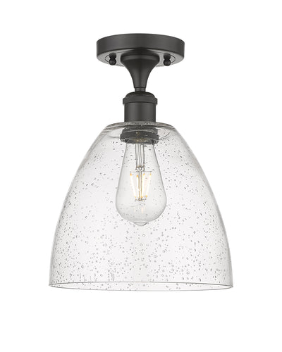 Bristol 9-Inch 1-Light Semi-Flush Mount Dome Shade 13.125-Inch High