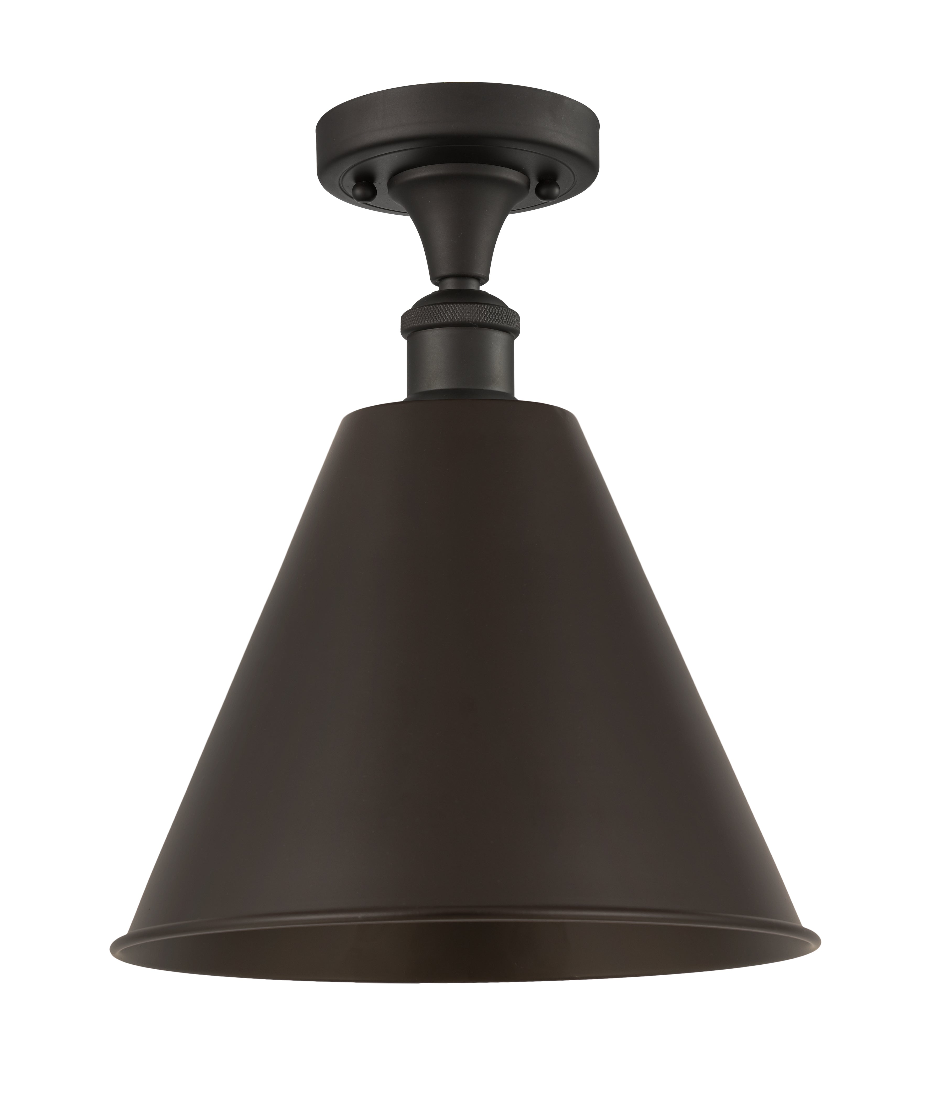Edison Semi-Flush Mount Brushed Satin Nickel