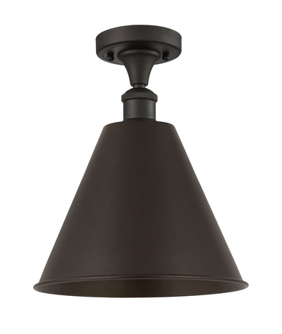 Berkshire Metal 12-Inch 1-Light Semi-Flush Mount 15-Inch High