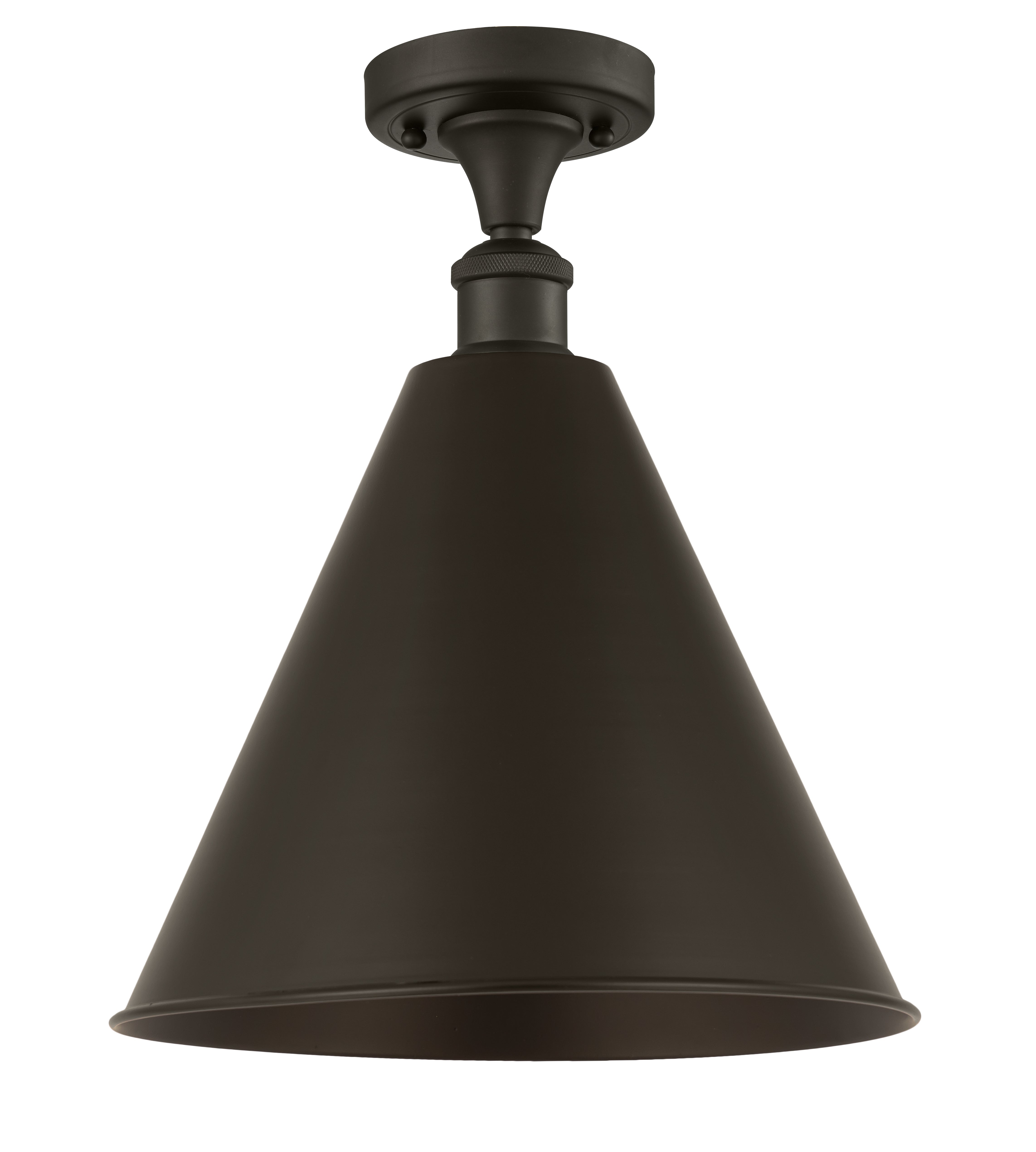 Edison Semi-Flush Mount Brushed Satin Nickel