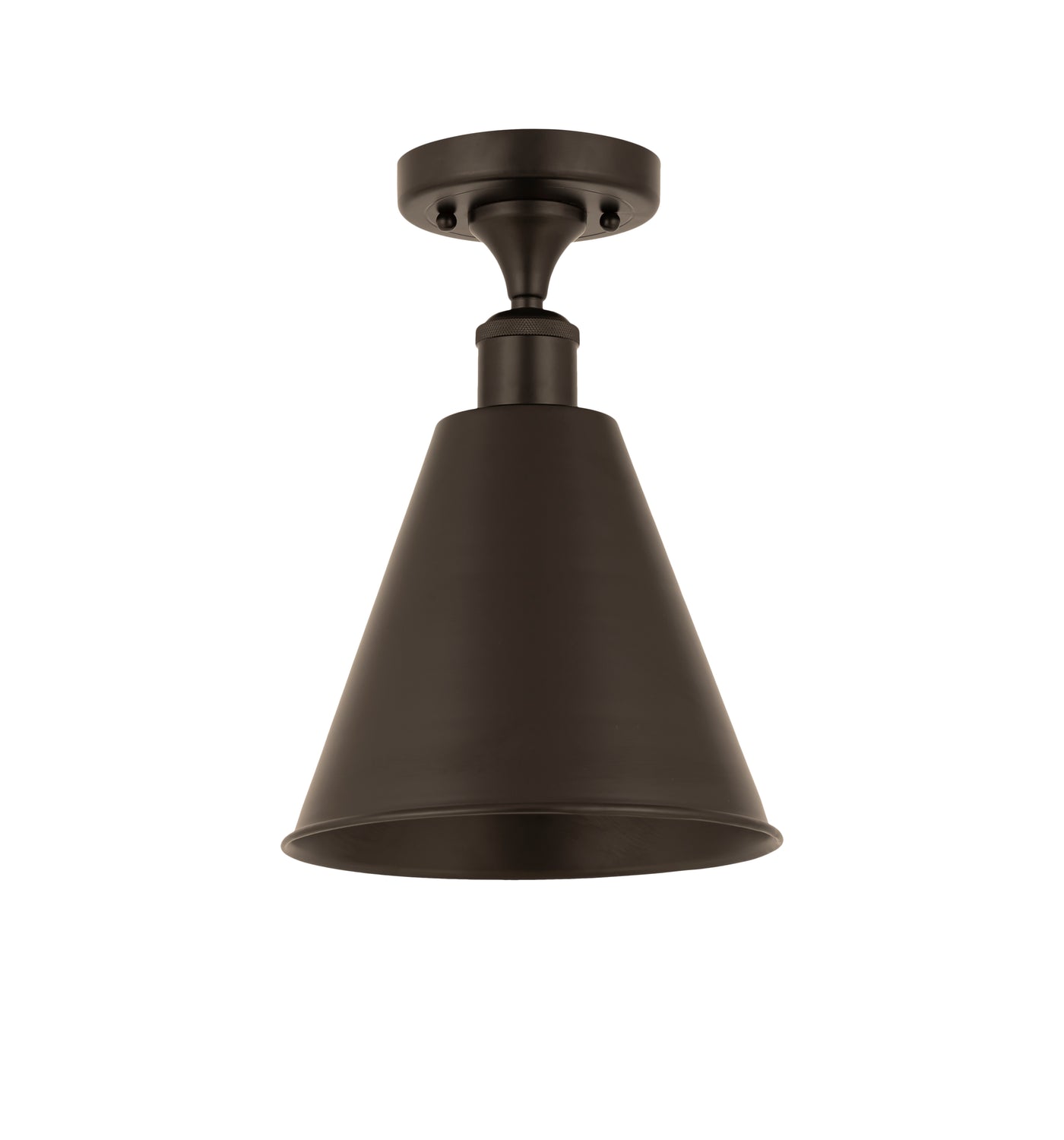 Edison Semi-Flush Mount Brushed Satin Nickel