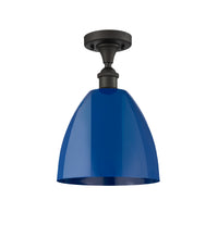 Edison Semi-Flush Mount Satin Nickel Finish