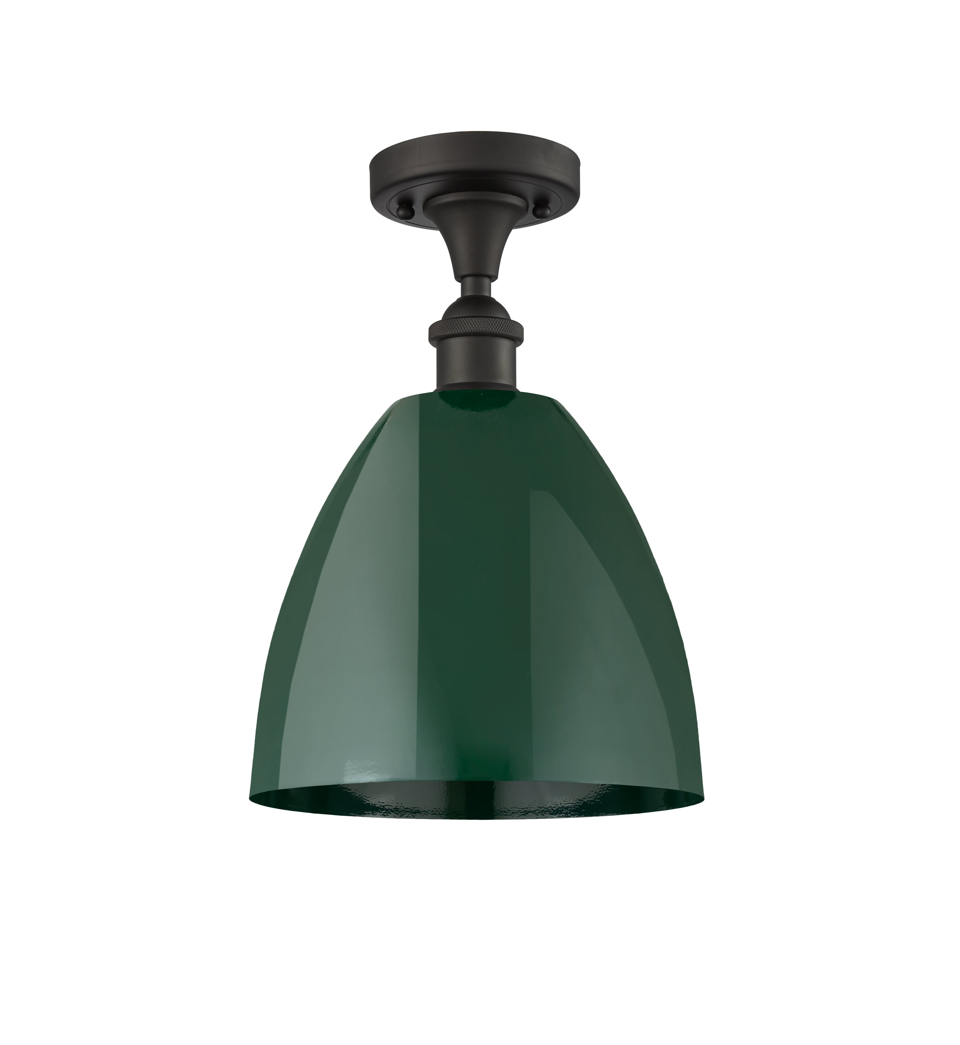 Edison Semi-Flush Mount Satin Nickel Finish