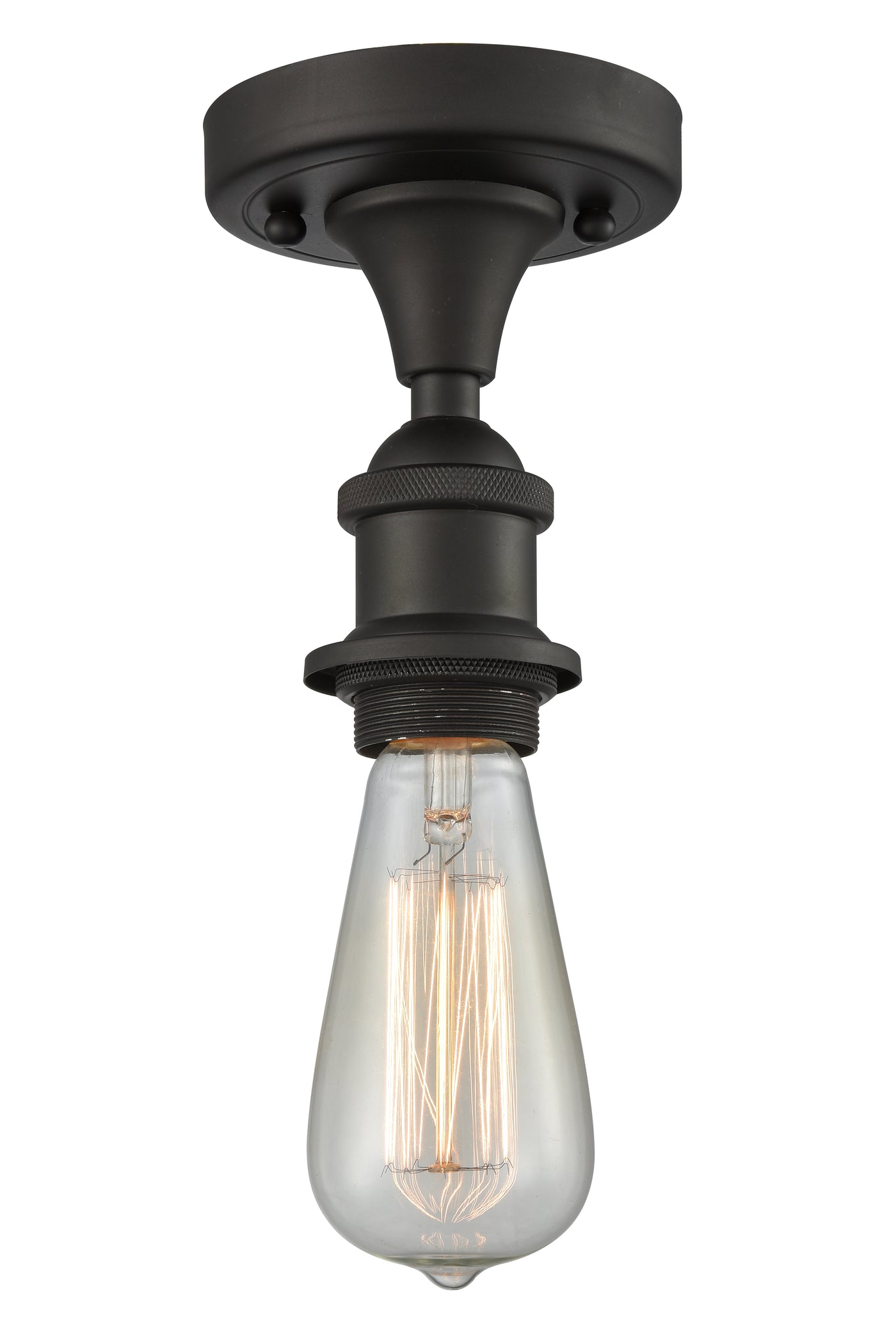 Edison Semi-Flush Mount Polished Nickel