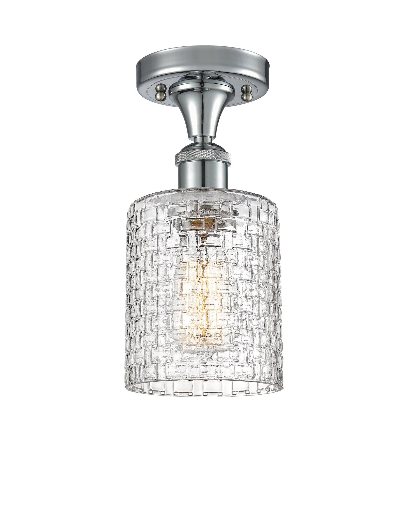 Edison Semi-Flush Mount Brushed Satin Nickel