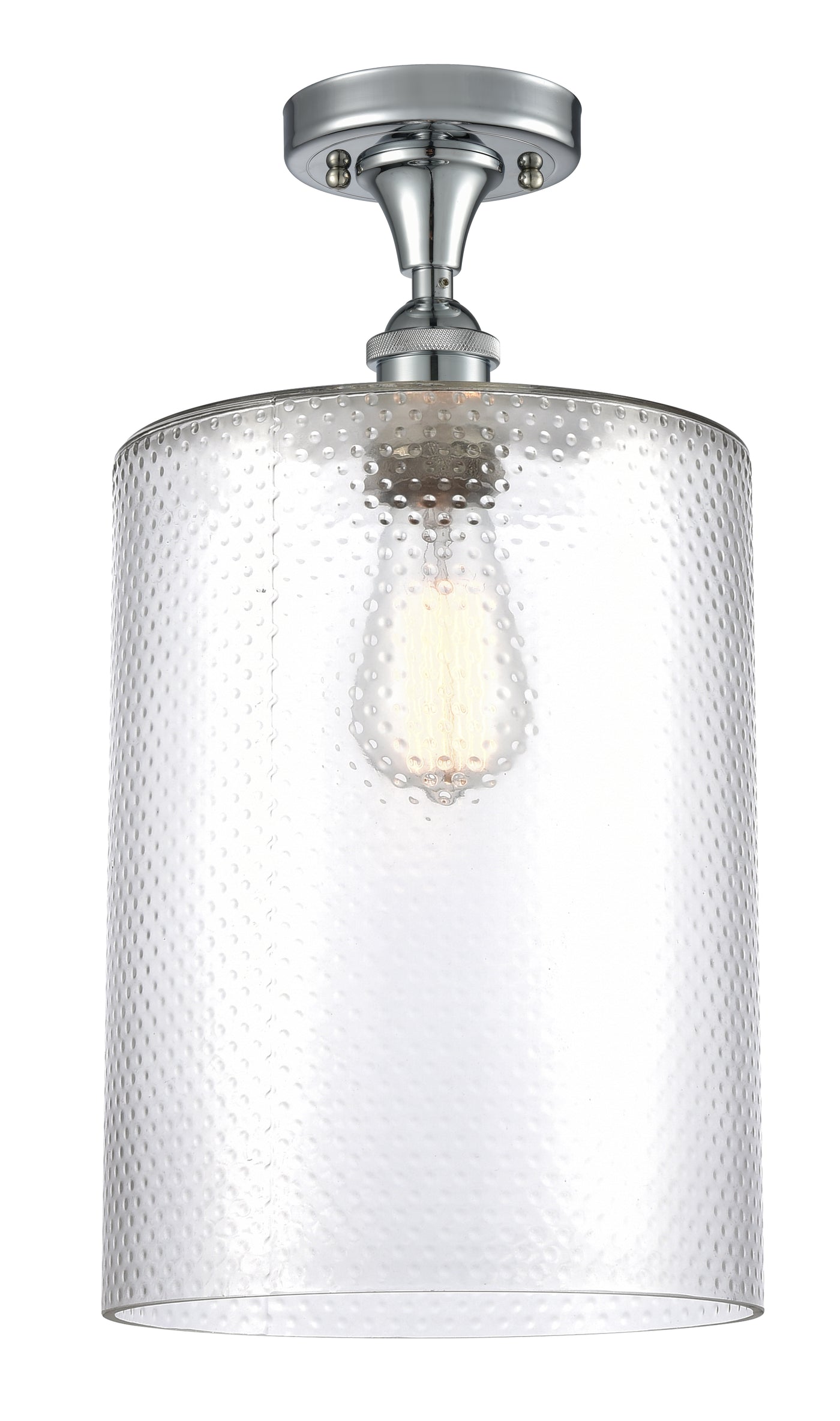 Edison Semi-Flush Mount Brushed Satin Nickel
