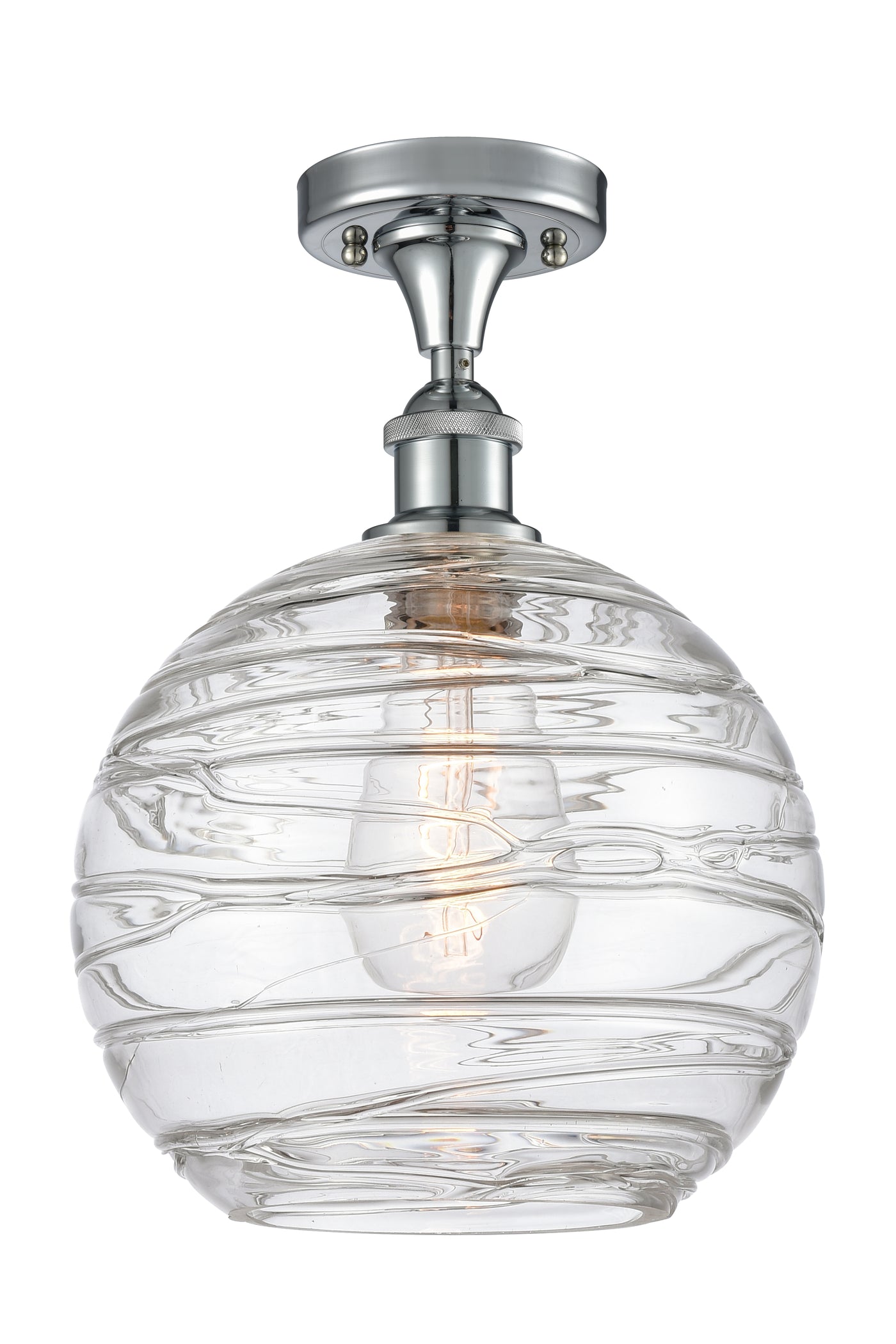 Edison Semi-Flush Mount Brushed Nickel
