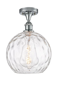 Edison Semi-Flush Cast Brass Glass Nickel
