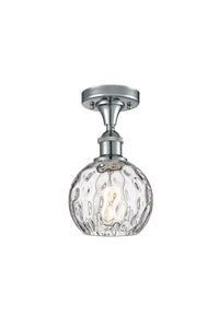 Edison Semi-Flush Mount Water Glass Nickel