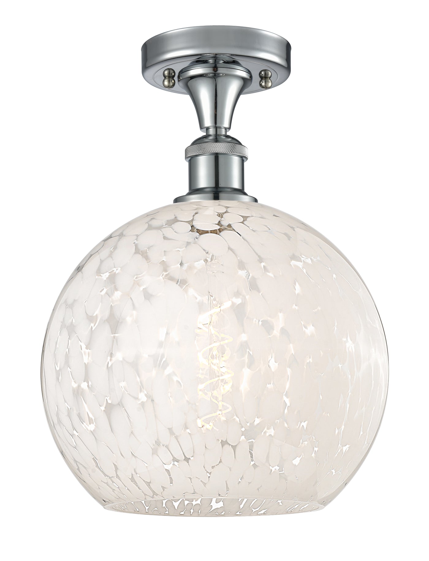 Edison Semi-Flush Mount Brushed Satin Nickel
